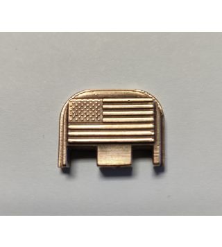 3D glock back plate American Flag Solid bronze Fits models 17 to 41