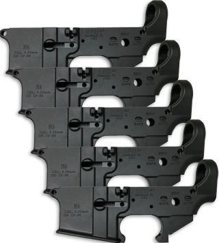 M16 Cut AR-15 Lower Receiver - 5 Pack Bundle